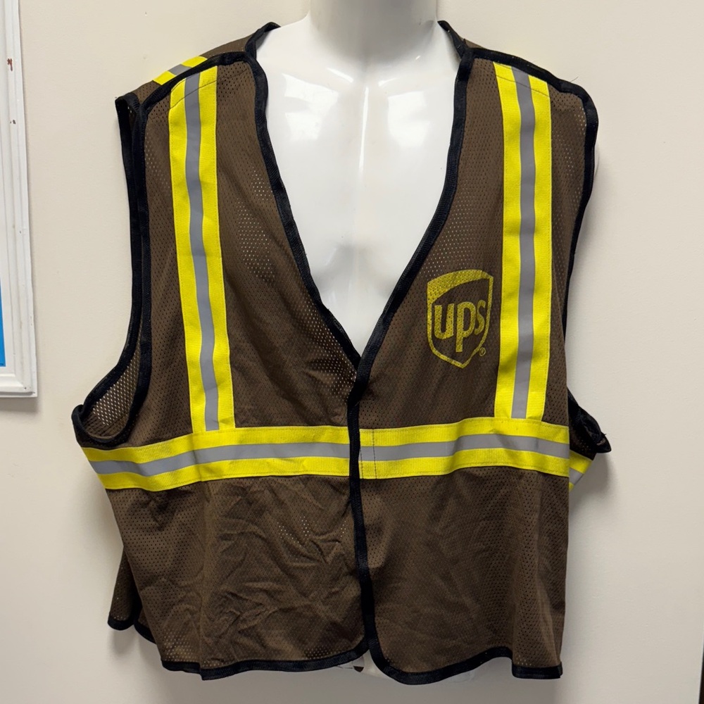 UPS Brown and Yellow Safety Vest